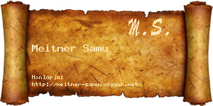 Meitner Samu névjegykártya
